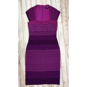 Tadashi Collection purple colorblock sheath dress